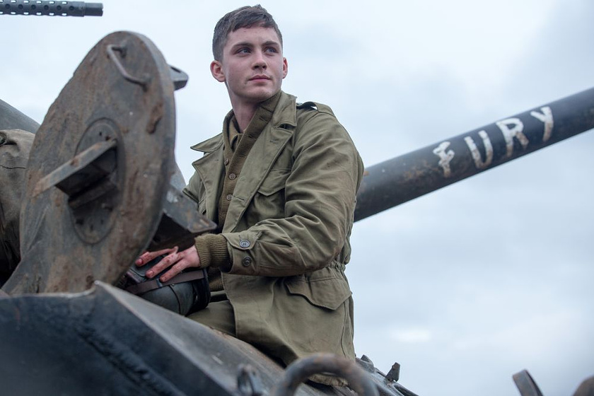 Logan Lerman en Corazones de acero
