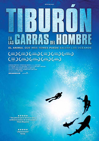 Imagen de Tiburón, en las garras del hombre (Cartel)