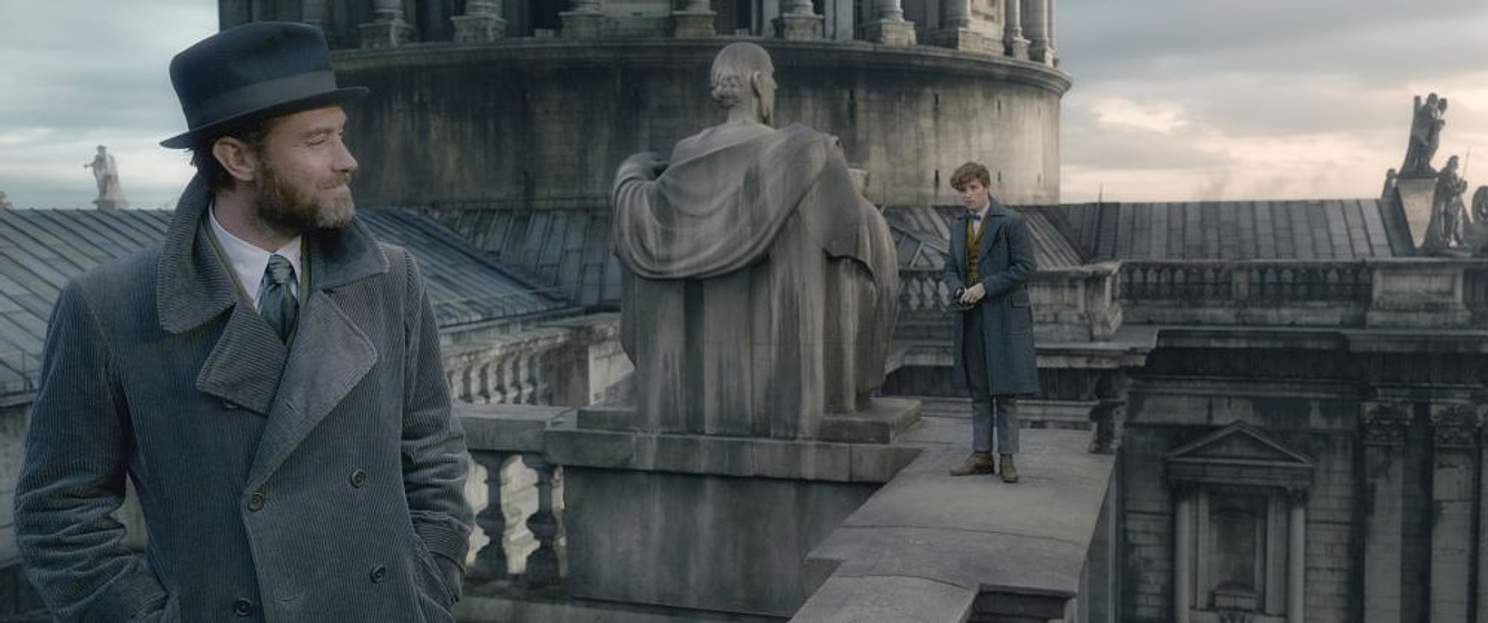 Jude Law y Eddie Redmayne en Animales fantásticos: Los Crímenes de Grindelwald