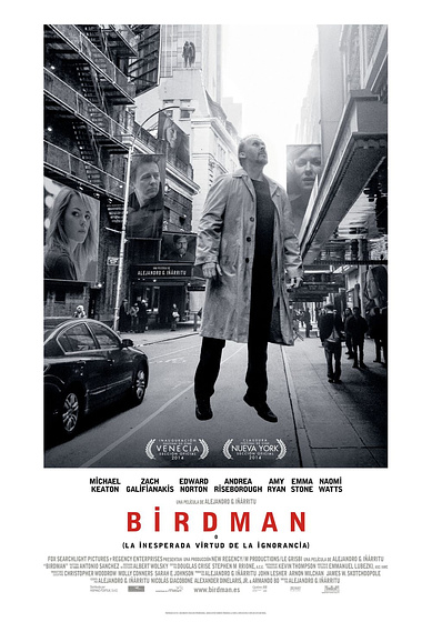 Imagen de Birdman (o la inesperada virtud de la ignorancia) (Cartel final español)