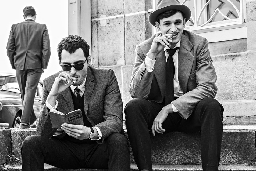 Guillaume Marbeck y Aubry Dullin en Nouvelle Vague