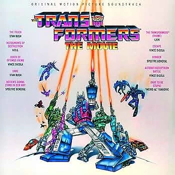 Carátula de la banda de sonido de Transformers: La Película