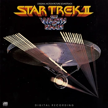 Carátula de la banda de sonido de Star Trek II. La Ira de Khan
