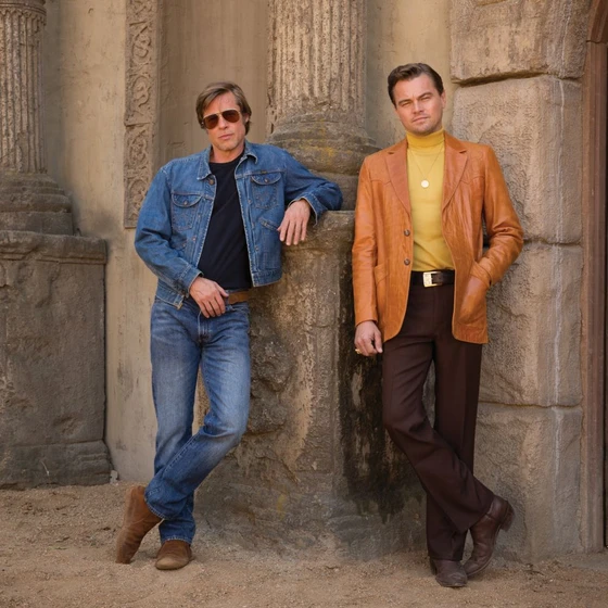 Brad Pitt y Leonardo DiCaprio en Érase una vez en... Hollywood