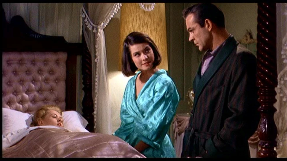 Sean Connery, Diane Baker y Tippi Hedren en marnie-la-ladrona