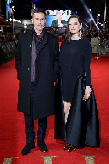 Brad Pitt y Marion Cotillard en Aliados (Premiere en Londres. Noviembre 2016)