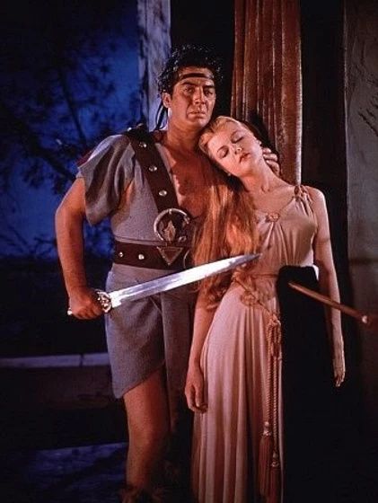 Angela Lansbury y Victor Mature en sanson-y-dalila-1949