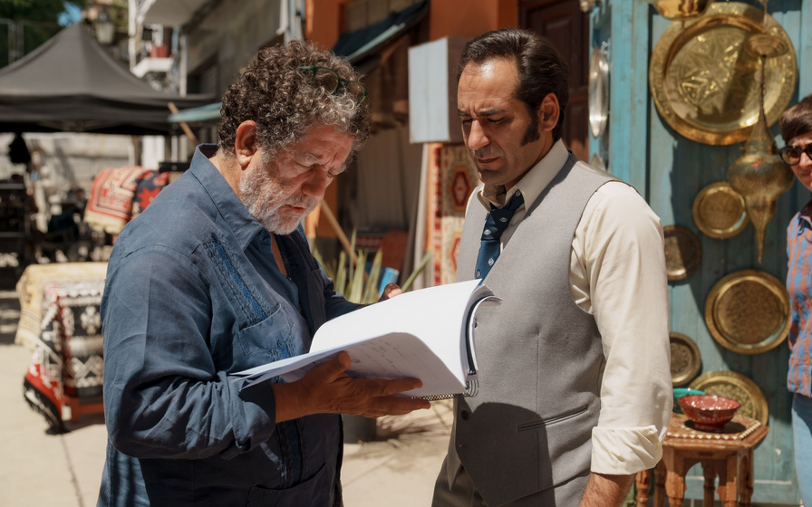 Pedro Casablanc y Jesús Carroza en el-sastre-del-rey (Rodaje)
