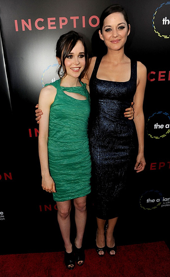 Marion Cotillard y Elliot Page en Origen (Premiere en Los Angeles, (13 de julio de 2010))