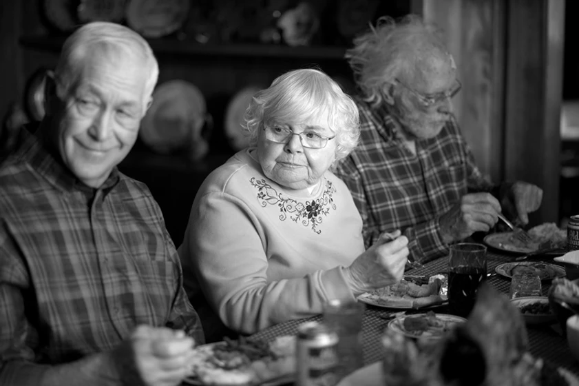 June Squibb, Bruce Dern y Rance Howard en nebraska