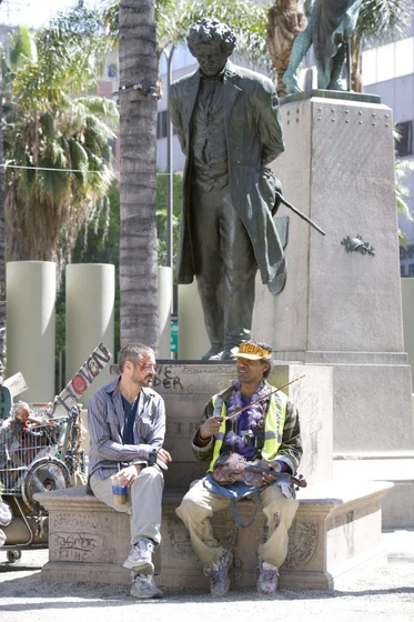 Jamie Foxx y Robert Downey Jr. en el-solista