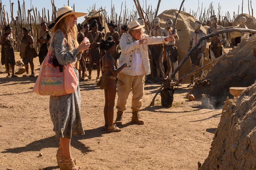 Christian Clavier y Sylvie Testud en vacaciones-en-africa