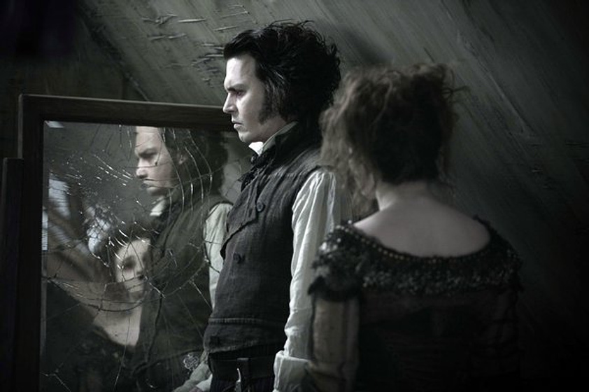 Johnny Depp y Helena Bonham Carter en Sweeney Todd. El barbero diabólico de la calle Fleet