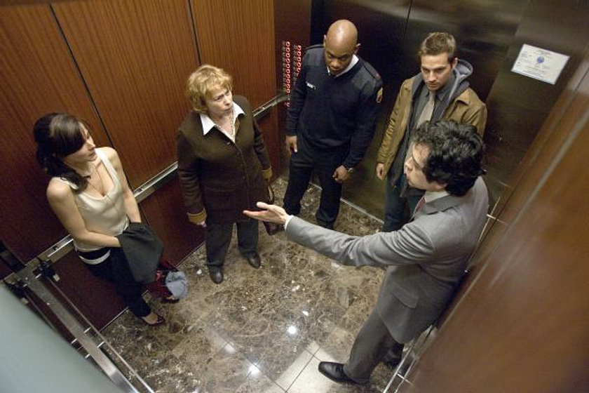 Bokeem Woodbine, Jenny O'Hara, Geoffrey Arend, Logan Marshall-Green y Bojana Novakovic en La Trampa del mal