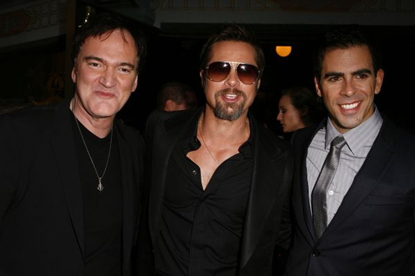 Brad Pitt, Quentin Tarantino y Eli Roth en Malditos bastardos (Premiere en Los Angeles. Agosto 2009)