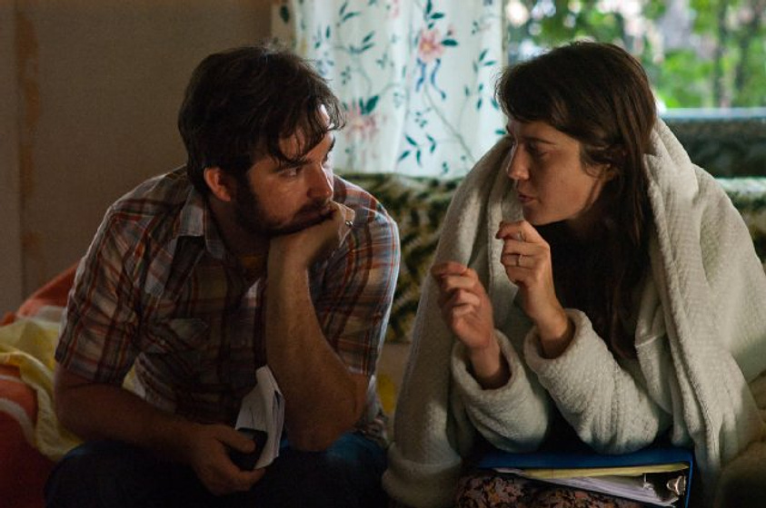 Mary Elizabeth Winstead y James Ponsoldt en Smashed (Durante el rodaje)