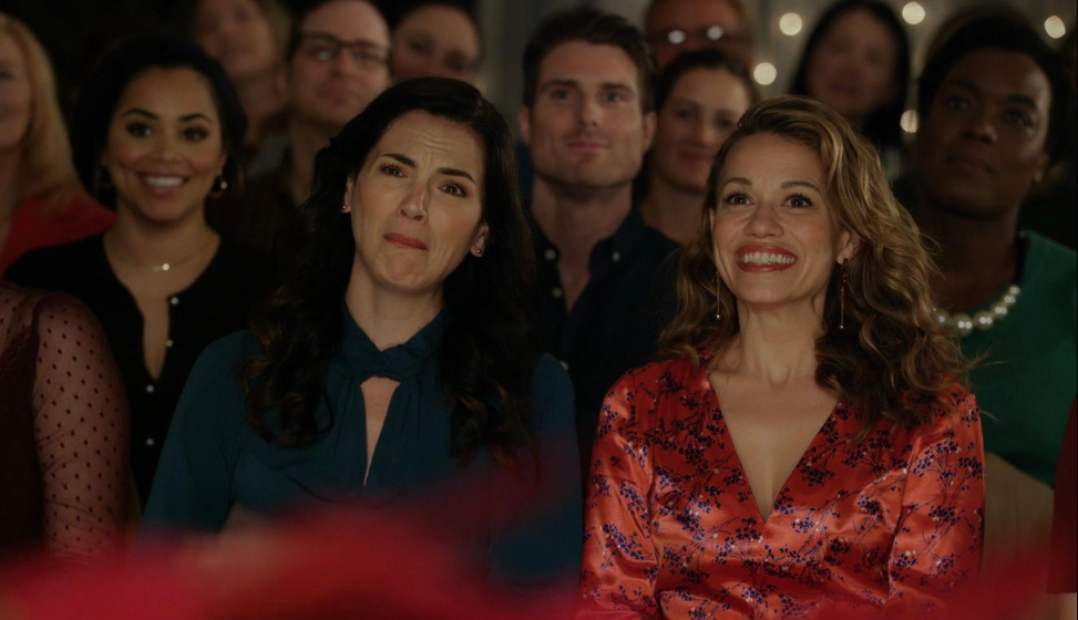 Bethany Joy Lenz, Rhonda Dent y Marcus Rosner en navidad-entre-las-flores
