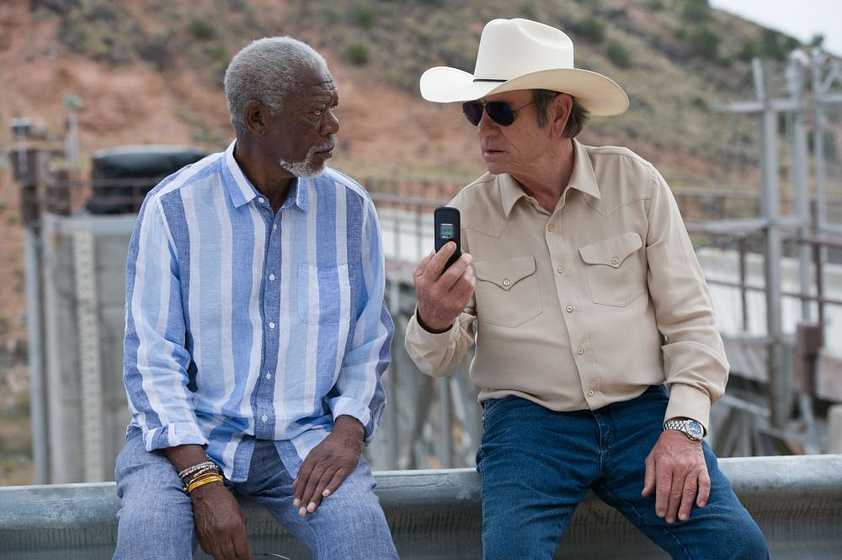 Morgan Freeman y Tommy Lee Jones en Bienvenidos a Villa Capri