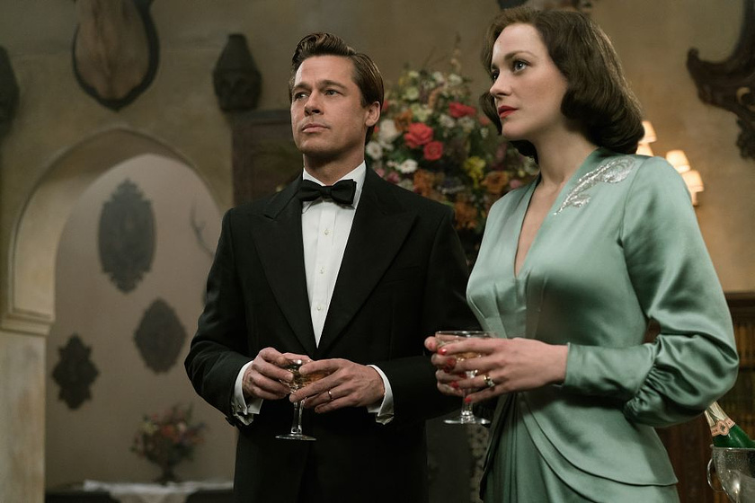 Brad Pitt y Marion Cotillard en Aliados