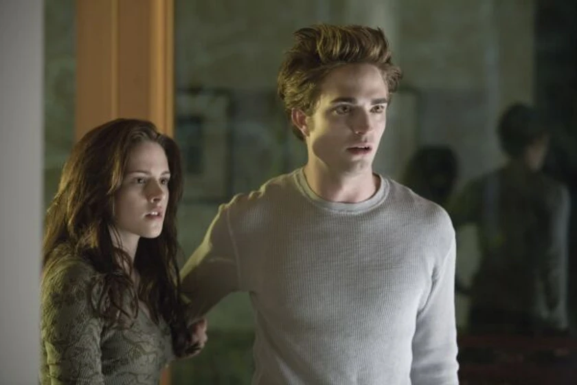 Kristen Stewart y Robert Pattinson en Crepúsculo