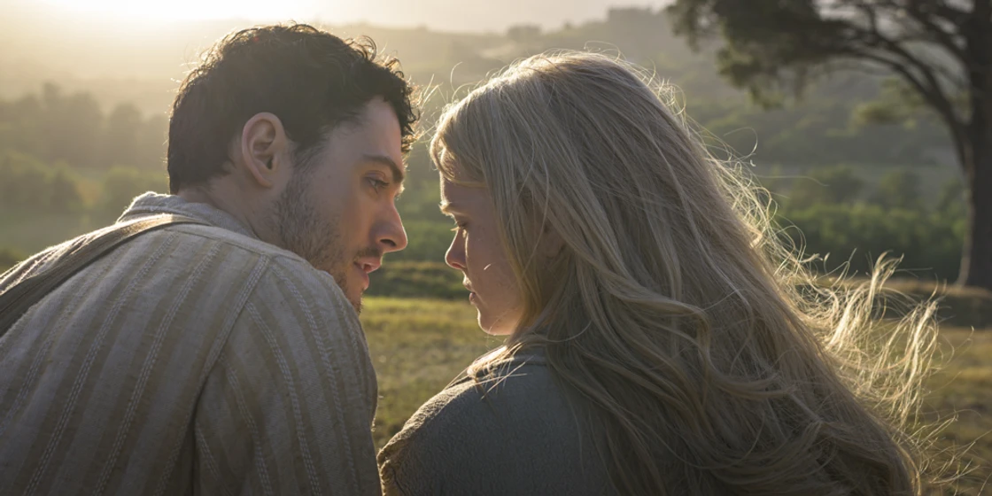 Abigail F. Cowen y Tom Lewis en amor-redentor