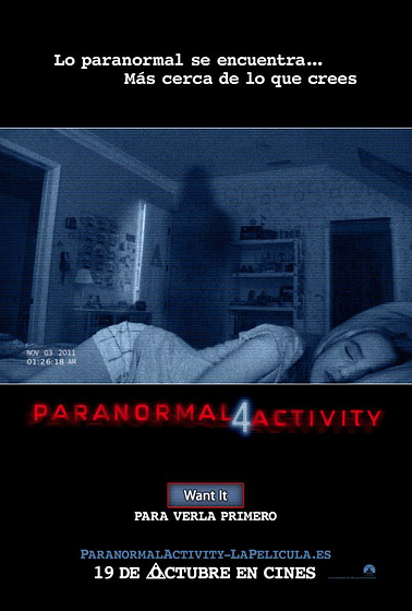 Imagen de Paranormal Activity 4 (Cartel teaser)