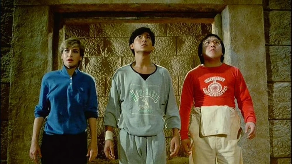 Jing Wong, Andy Lau y Cynthia Rothrock en el-cristal-magico