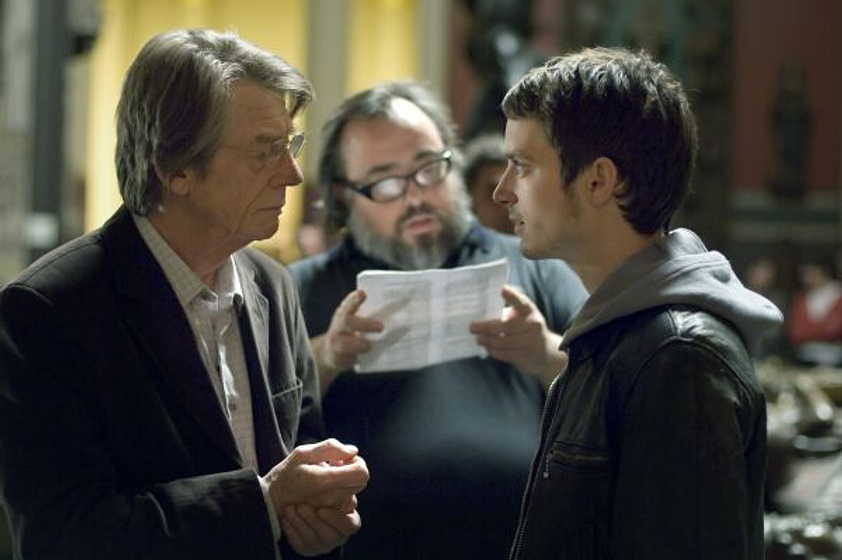 Álex de la Iglesia, John Hurt y Elijah Wood en Los crímenes de Oxford