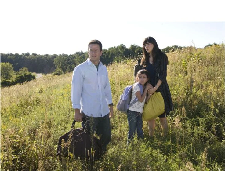 Mark Wahlberg y Zooey Deschanel en el-incidente