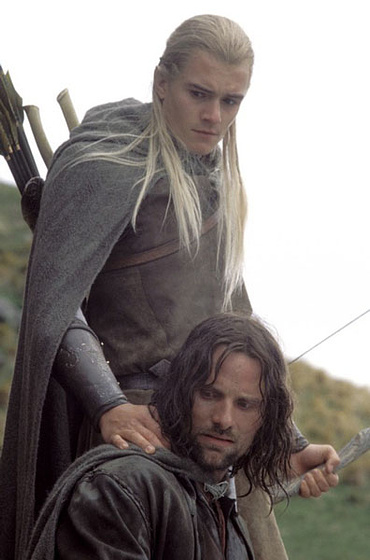 Viggo Mortensen y Orlando Bloom en El Señor de los Anillos: El Retorno del Rey