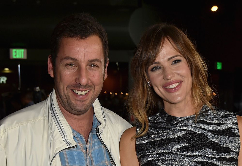 Jennifer Garner y Adam Sandler en Hombres, mujeres y niños (Premiere en Los Angeles. Octubre 2014)
