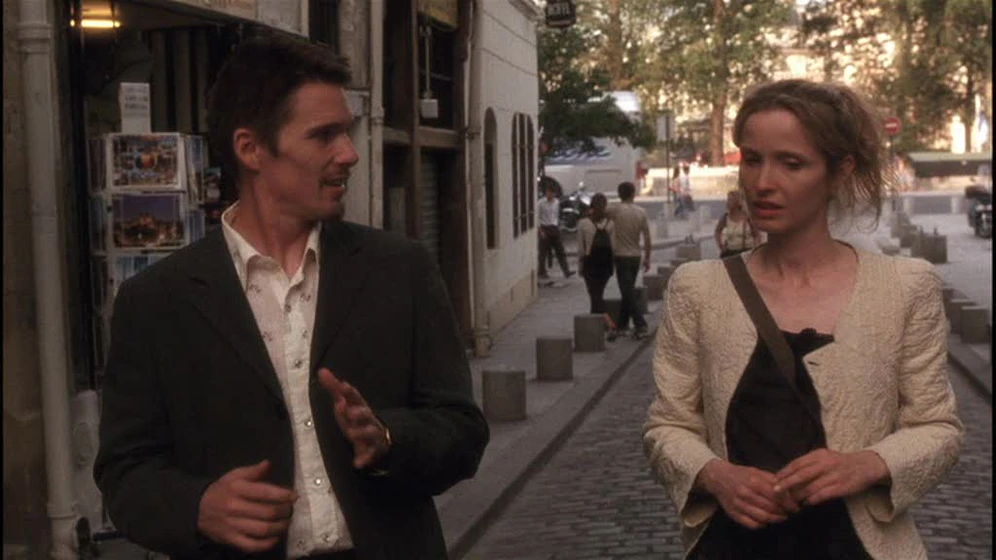 Ethan Hawke y Julie Delpy en antes-del-atardecer