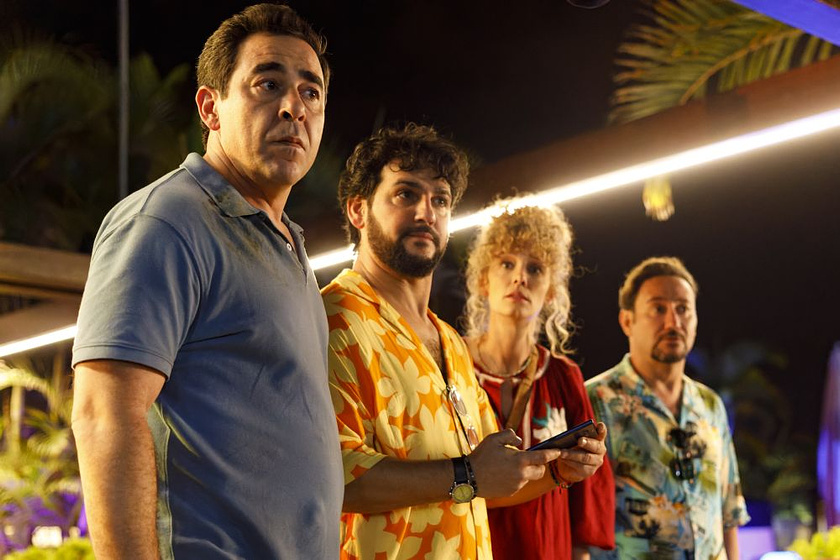 Fran Perea, Carlos Santos, Pablo Chiapella y Esther Acebo en De perdidos a Río