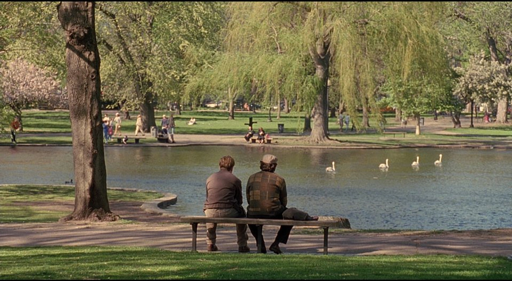 Robin Williams y Matt Damon en El Indomable Will Hunting