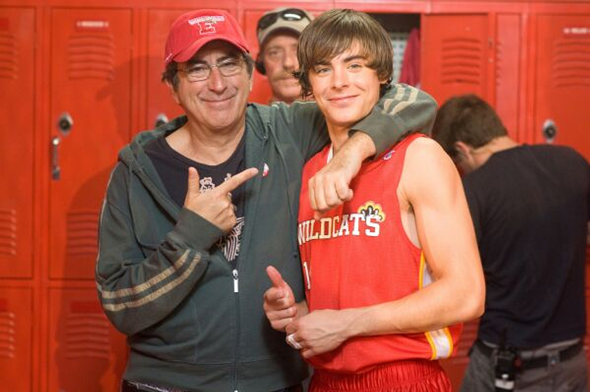 Kenny Ortega y Zac Efron en High School Musical 3. Fin de Curso