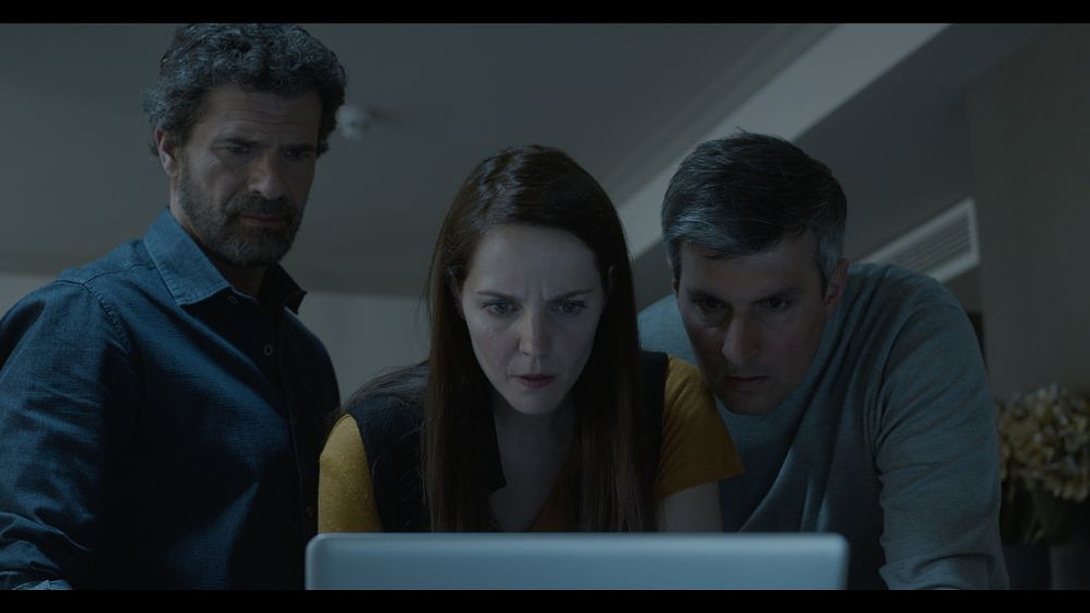 Javier Anton, Rodolfo Sancho y María Cantuel en Delfines de Plata