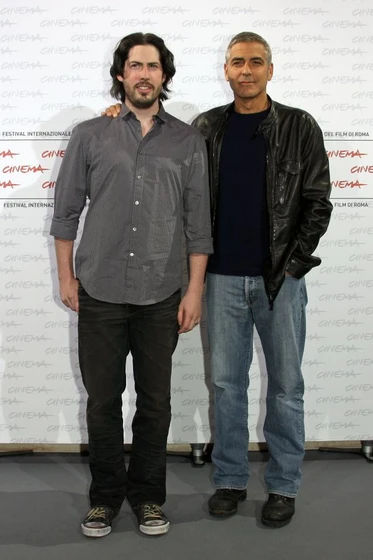 George Clooney y Jason Reitman en up-in-the-air (Rueda de prensa en Roma. Octube 2009)
