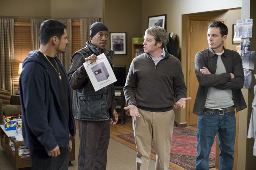 Casey Affleck, Matthew Broderick y Eddie Murphy en Un Golpe de altura