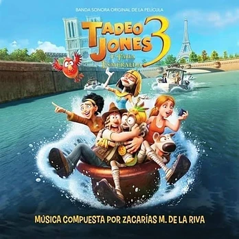 Carátula de la banda de sonido de Tadeo Jones 3. La Tabla Esmeralda