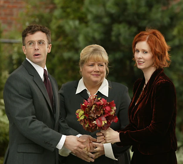 David Eigenberg y Cynthia Nixon en sexo-en-nueva-york