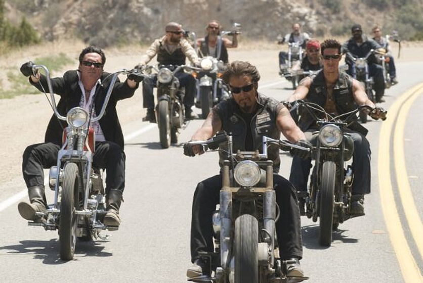 Michael Madsen, Eric Balfour y Larry Bishop en Hell Ride