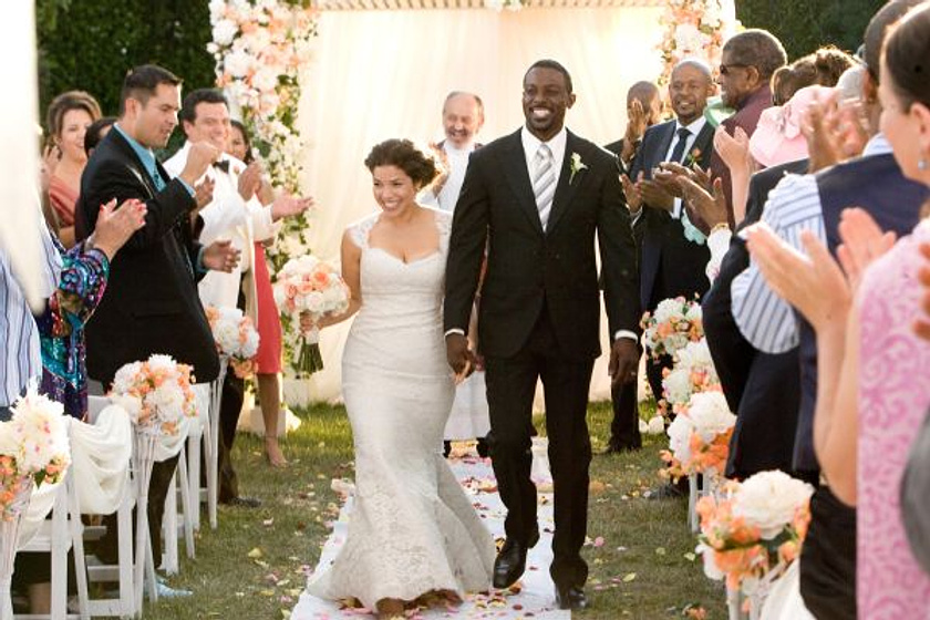 America Ferrera y Lance Gross en La Boda de mi familia