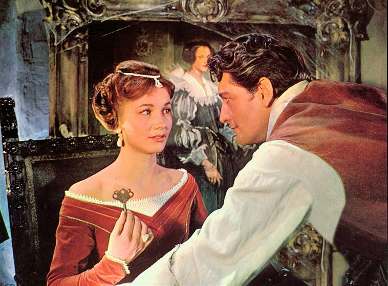 Carlos Thompson y Liselotte Pulver en The Spessart Inn