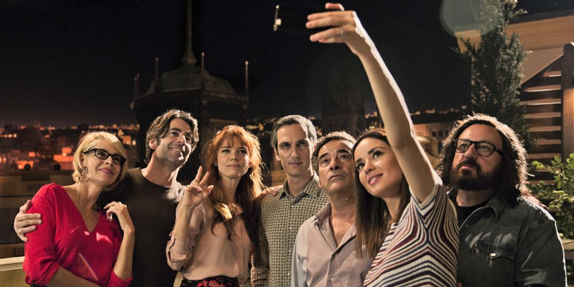 Eduardo Noriega [II], Dafne Fernández, Pepón Nieto, Ernesto Alterio, Eduard Fernández, Juana Acosta y Belén Rueda en Perfectos desconocidos