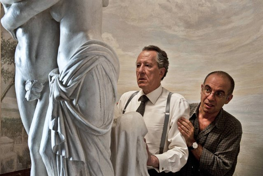 Geoffrey Rush y Giuseppe Tornatore en La Mejor Oferta