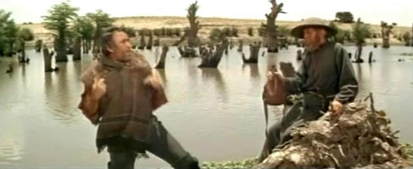 Anthony Quinn y Sam Jaffe en Los Cañones de San Sebastián