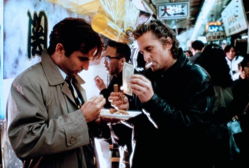 Michael Douglas y Andy Garcia en black-rain