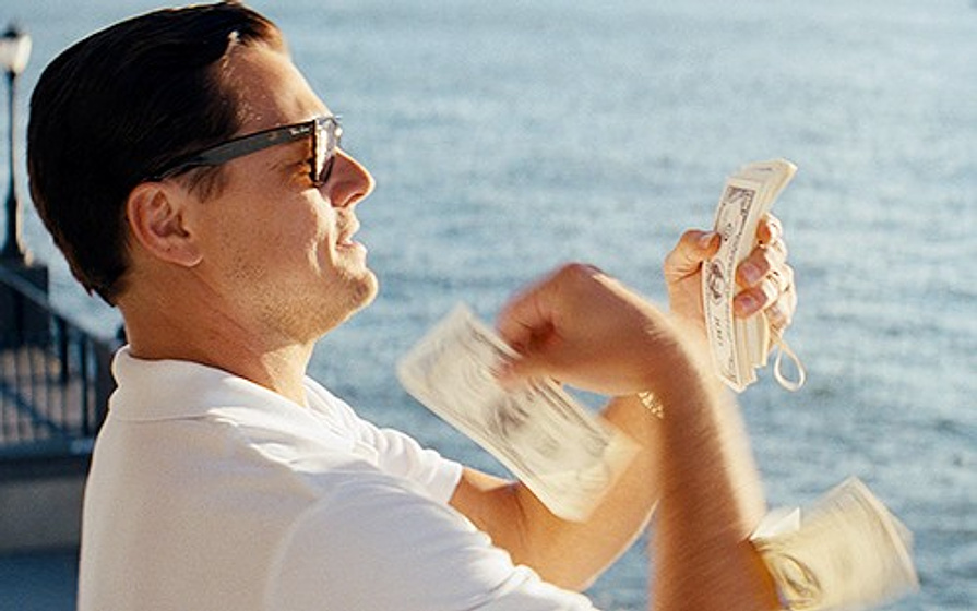 Leonardo DiCaprio en El Lobo de Wall Street