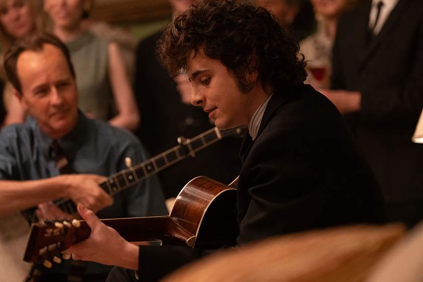 Edward Norton y Timothée Chalamet en A Complete Unknown