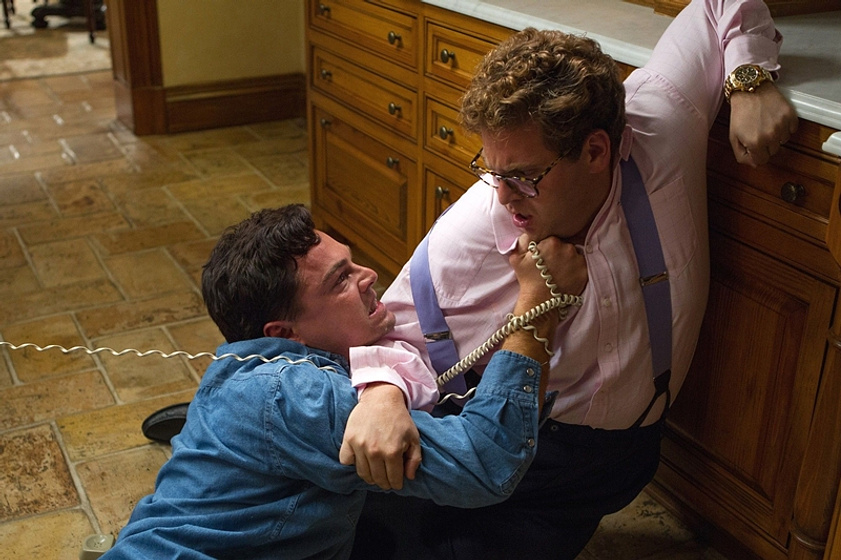 Leonardo DiCaprio y Jonah Hill en El Lobo de Wall Street